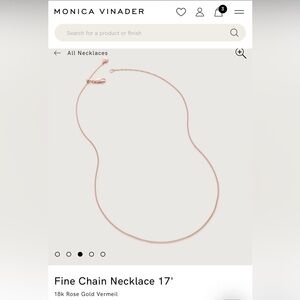 MONICA VINADER 18k Rose Gold Vermeil Necklace